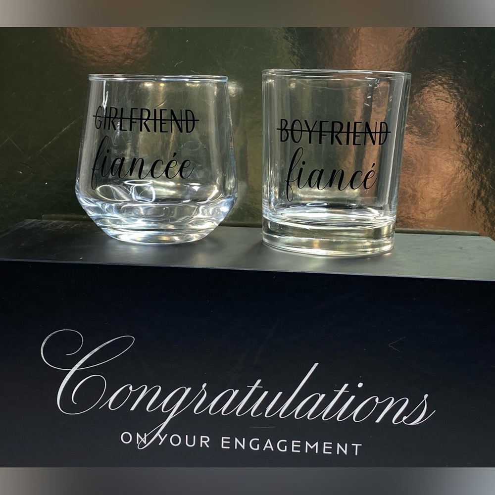 Engagement Cups Fiancé and Fiancée